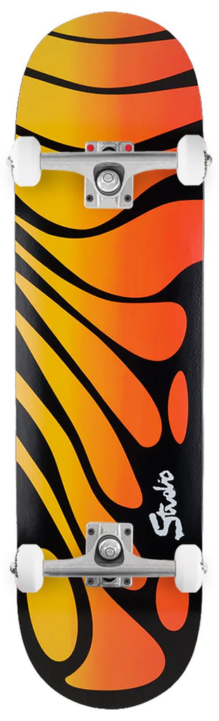Studio Skateboards Organic Plus Black/Orange Fade x Venom Custom Complete Skateboard - 8.25"