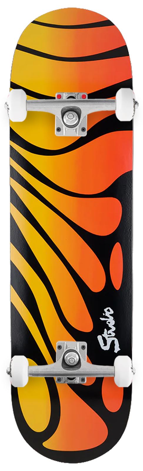 Studio Skateboards Organic Plus Black/Orange Fade x Venom Custom Complete Skateboard - 8.25