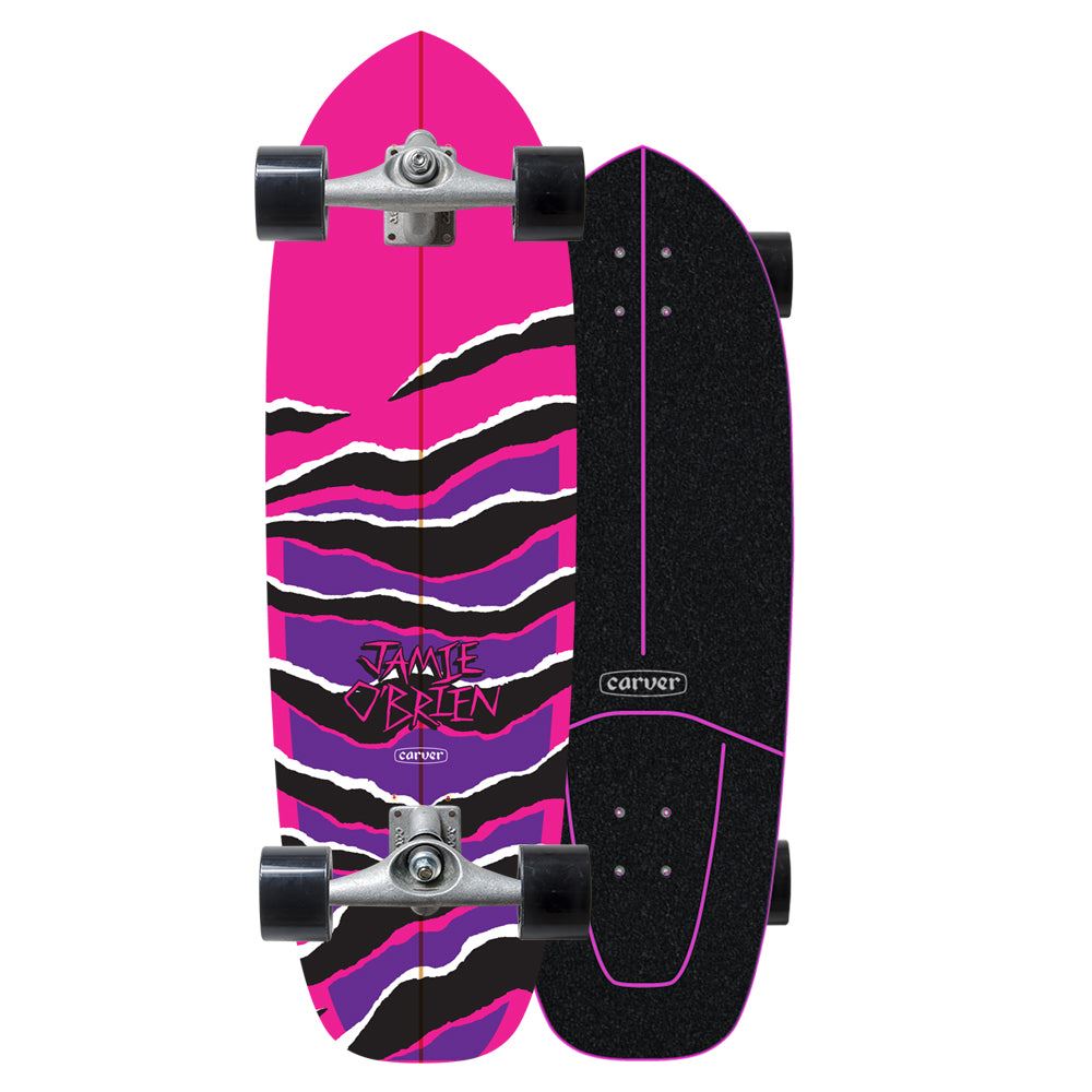 Carver JOB Pink Tiger - CX Surfskate Cruiser Skateboard - 10.25" x 33.5" - Skatewarehouse.co.uk