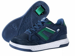 Breezy Rollers Shoes With Wheels - Hero - Navy / Green - UK 5 - Skatewarehouse.co.uk