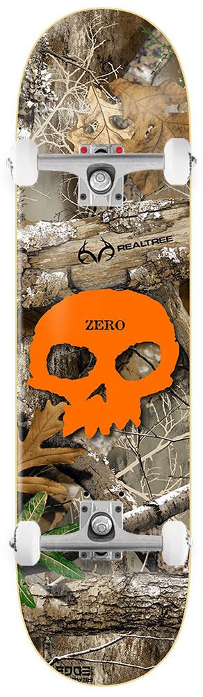 Zero x Realtree Skateboard Single Skull Orange x Venom Custom Complete Skateboard - 8.25