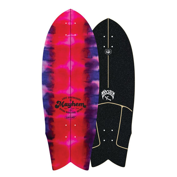 Carver ...Lost RNF Retro Tie Dye - Surfskate Cruiser Skateboard Deck - 9.875