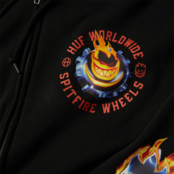 Spitfire Chrome Head FZ Hoodie (Black)