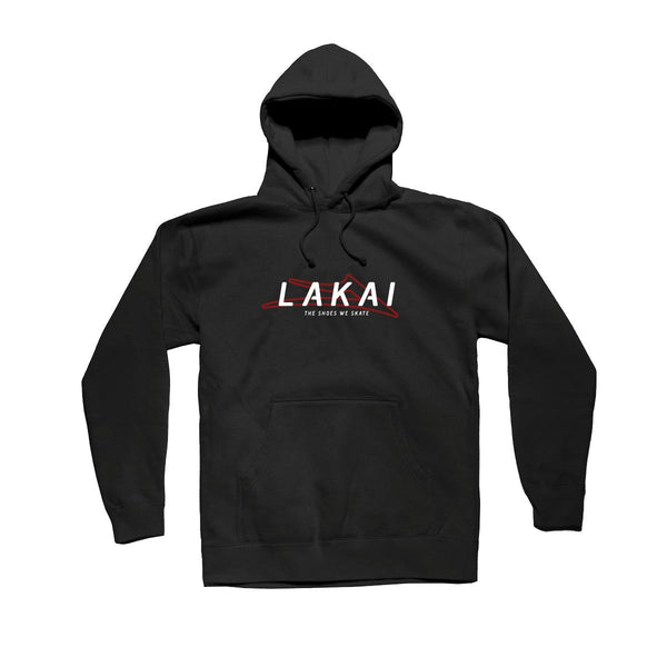 Lakai Stacked Hoodie Black - Skatewarehouse.co.uk