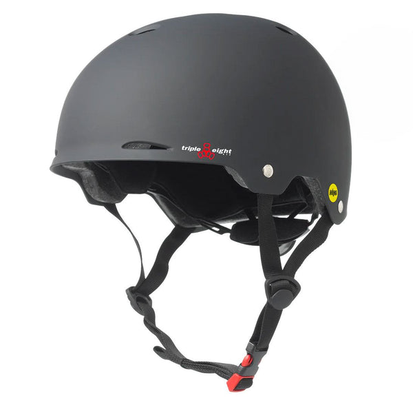 Triple Eight Gotham Dual Certified MIPS Helmet - Matte Black - Skatewarehouse.co.uk