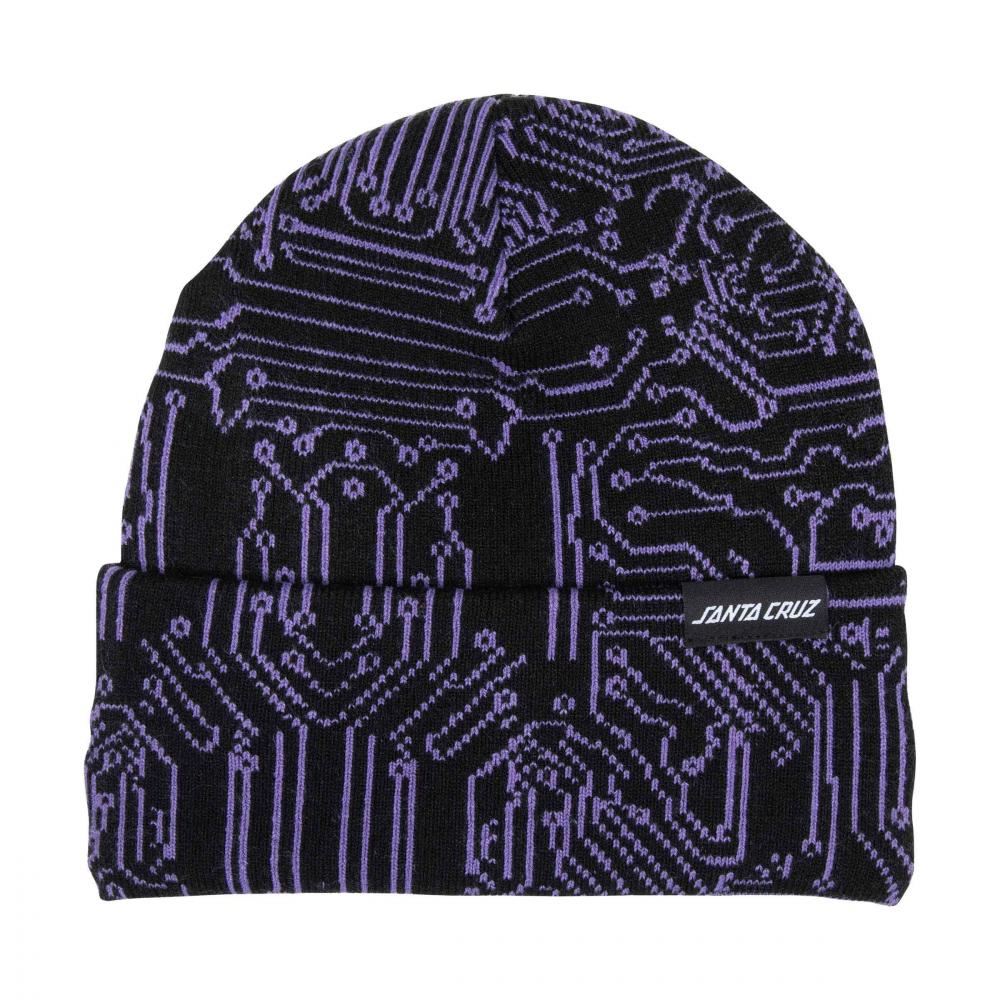 Santa Cruz Beanie Circuit Beanie Black - O/S - Skatewarehouse.co.uk