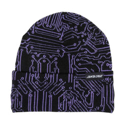 Santa Cruz Beanie Circuit Beanie Black - O/S - Skatewarehouse.co.uk