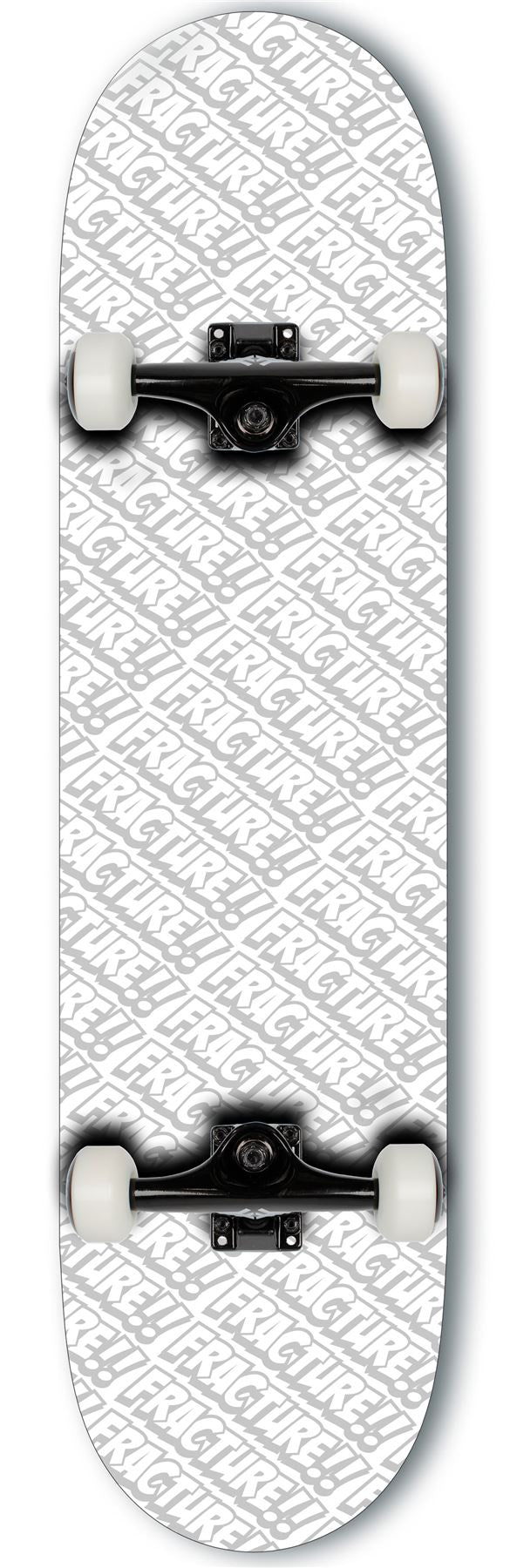 Fracture All Over Comic White Complete Skateboard 8.0