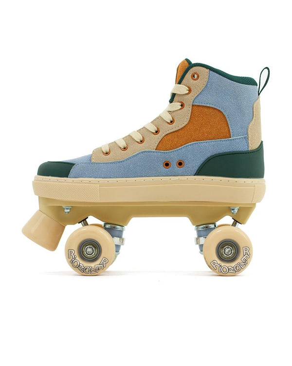 Rio Roller Beats Quad Skates - Blue / Tan