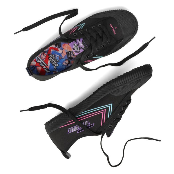 Feiyue x Street Fighter FE LO 1920 Game Over Martial Arts/Gym/Lifing Shoes - Black / Multi - Skatewarehouse.co.uk