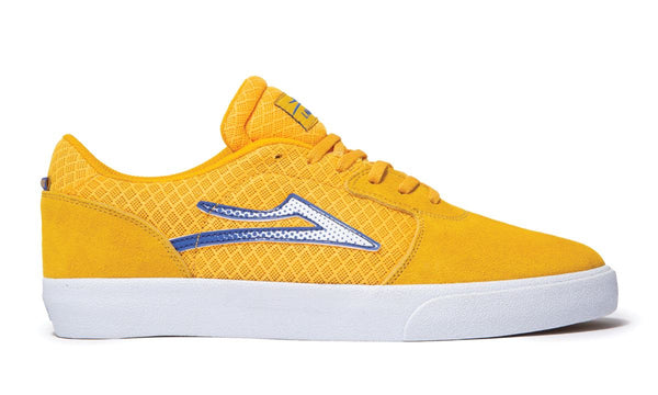 Lakai Cardiff Skate Shoes - Gold / Blue - Skatewarehouse.co.uk