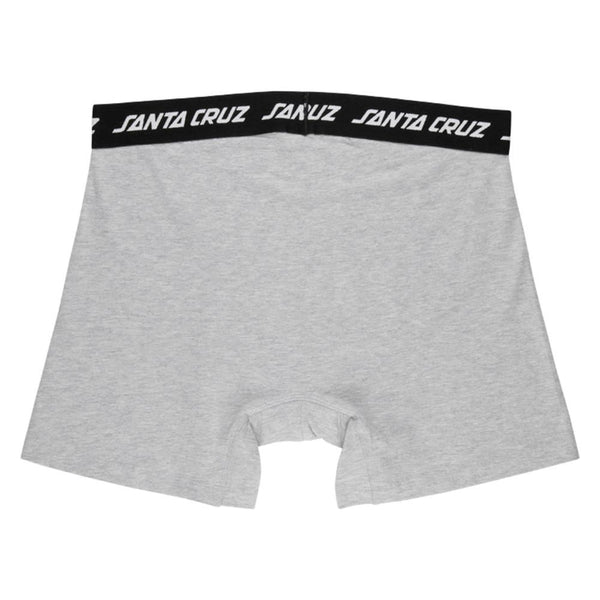 Santa Cruz Boxer Shorts Strip Boxer Brief - Heather Grey - Skatewarehouse.co.uk