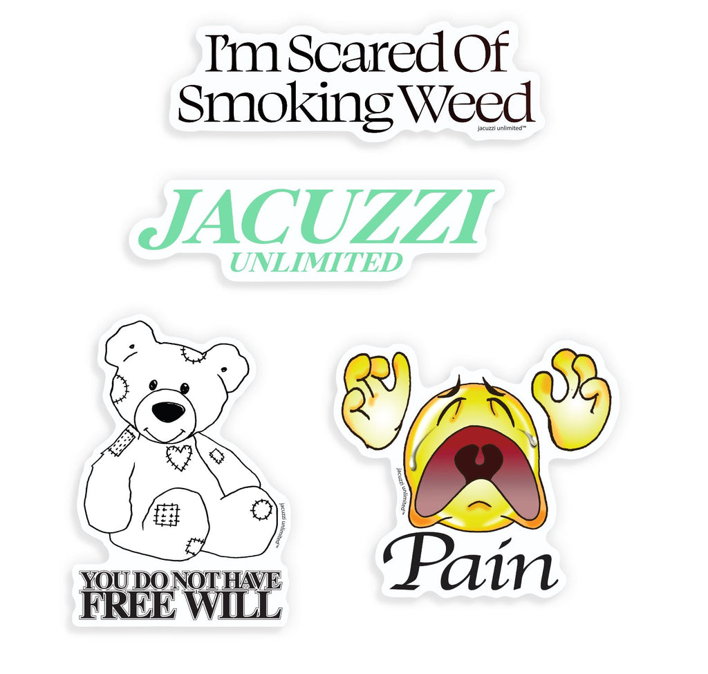 Jacuzzi Unlimited Free Will Sticker Asst 10 Pack
