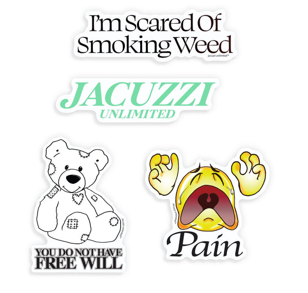 Jacuzzi Unlimited Free Will Sticker Asst 10 Pack