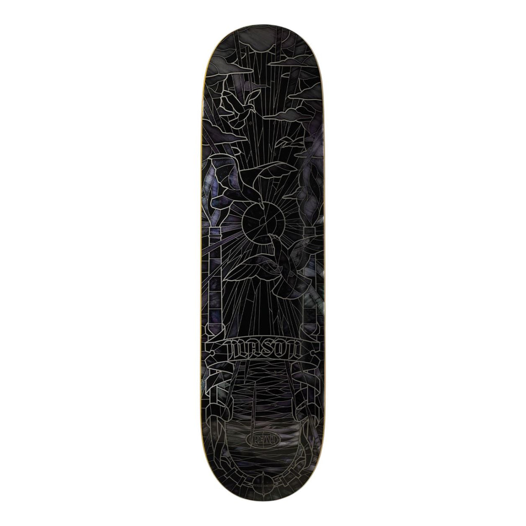 Real Mason Black Sunday Cathedral (Black) Skateboard Deck - 8.25"