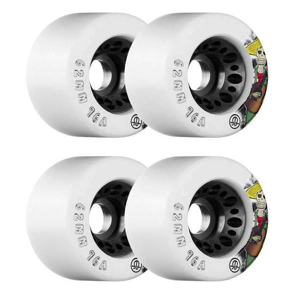 Rollerbones - Dotd Speed White (4) - / 96a Skateboard Wheels - 62mm