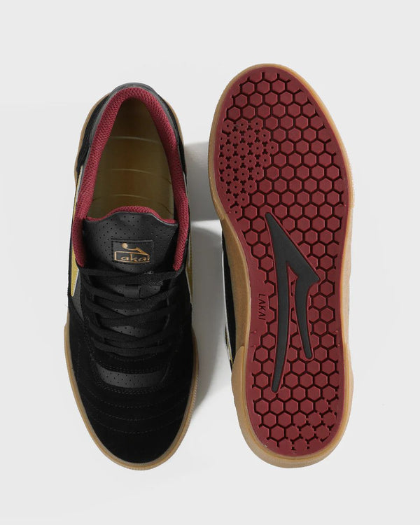 Lakai Cambridge Skate Shoes Bastien- Black - Skatewarehouse.co.uk