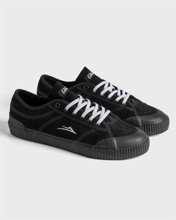 Lakai Conrad Elite Skate Shoes Black Black Suede - Skatewarehouse.co.uk