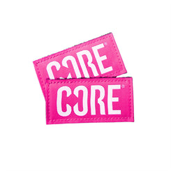 CORE Velcro Knee Pad Tags (Pair) - Hot Pink