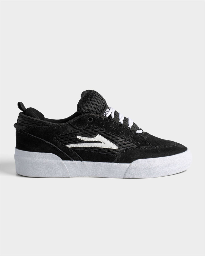 Lakai Aran Skate Shoes Black White Suede