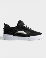 Lakai Aran Skate Shoes Black White Suede