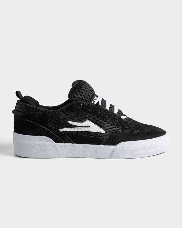 Lakai Aran Skate Shoes Black White Suede