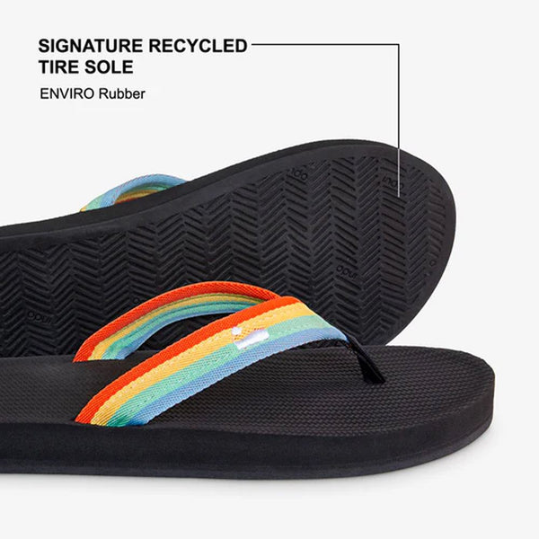 Indosole - Mens Flip Flops - Easy Living - Rainbow Shoes