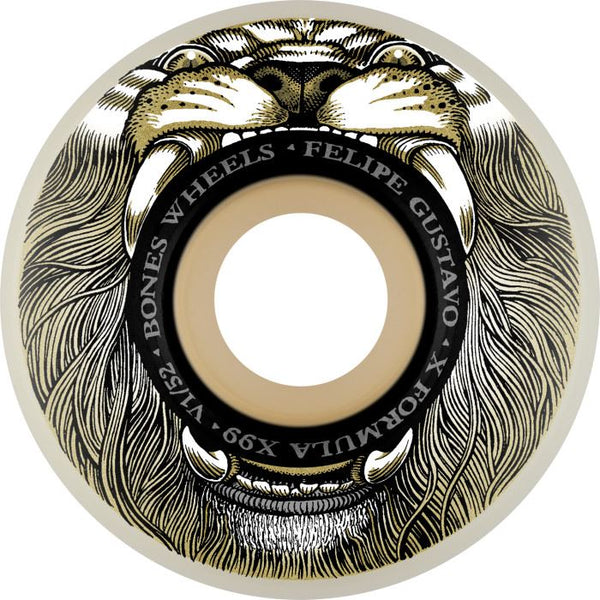 BONES Skateboard Wheels Gustavo 'Mane Event' V1 Standard X-Formula 99A - Skatewarehouse.co.uk