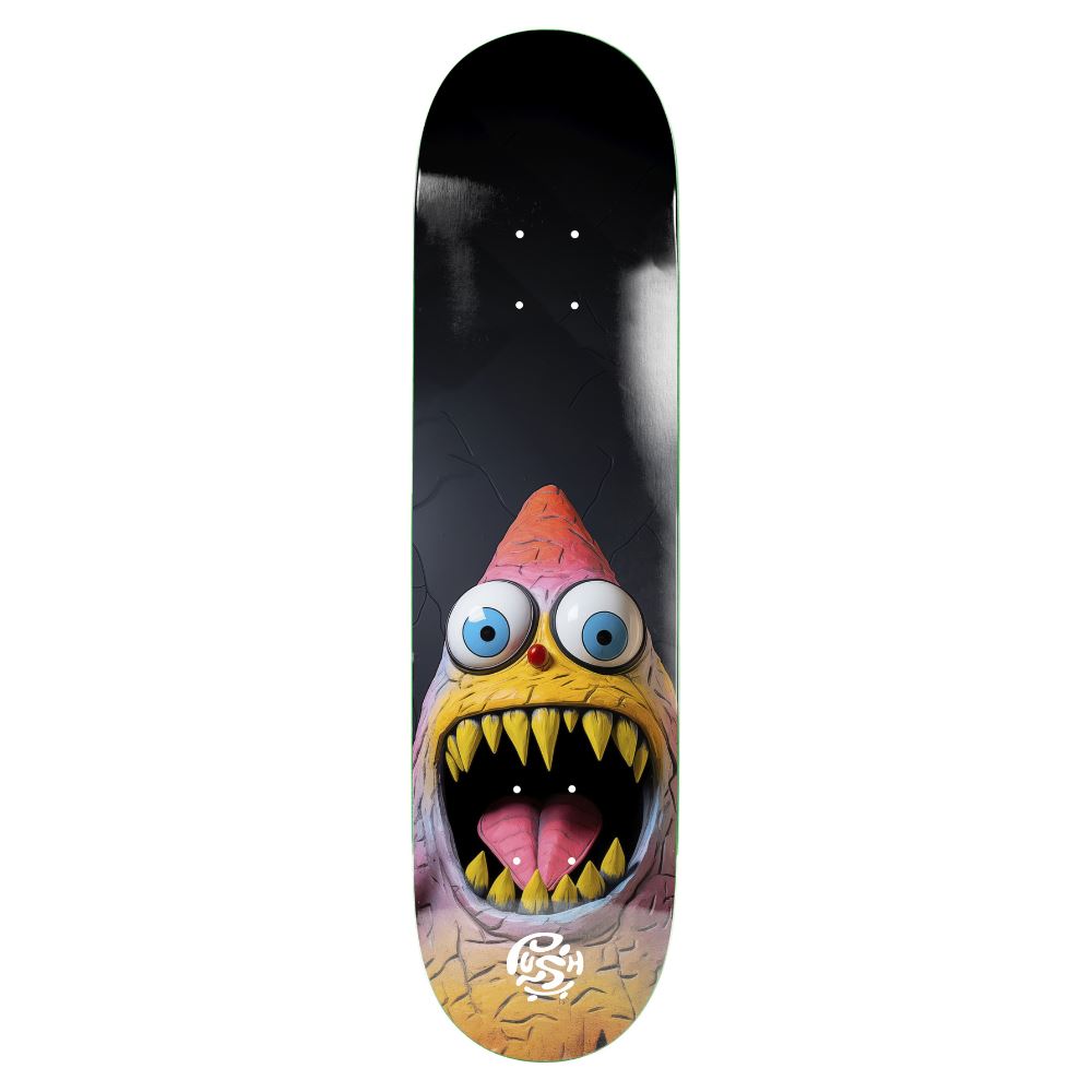 Push Sharky Big FP Incomplete Black Skateboard Deck - 8.0"