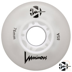 Luminous Led Inline Wheel (Set of 4 Wheels) - White - 76Mm/85A - Skatewarehouse.co.uk