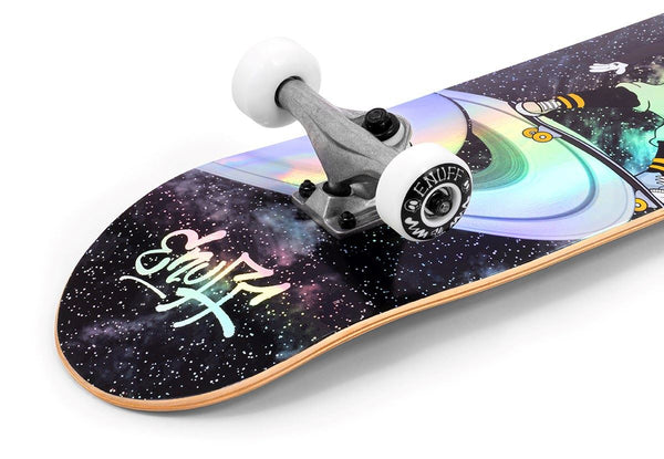 Enuff Skully Hologram Black Complete Skateboard - 7.25