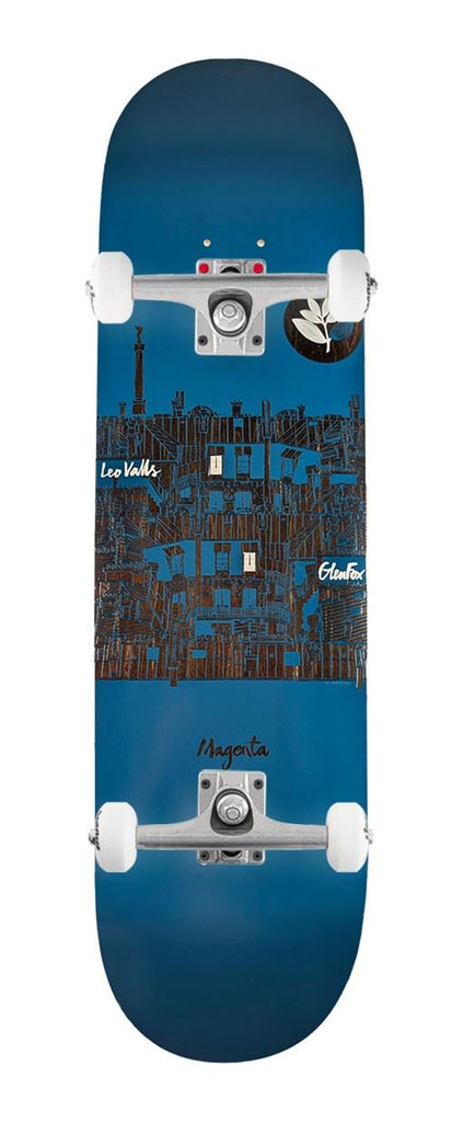 Magenta Leo Valls & Glen Fox 'Rooftop' Series x Venom Custom Complete Skateboard - 8.5"
