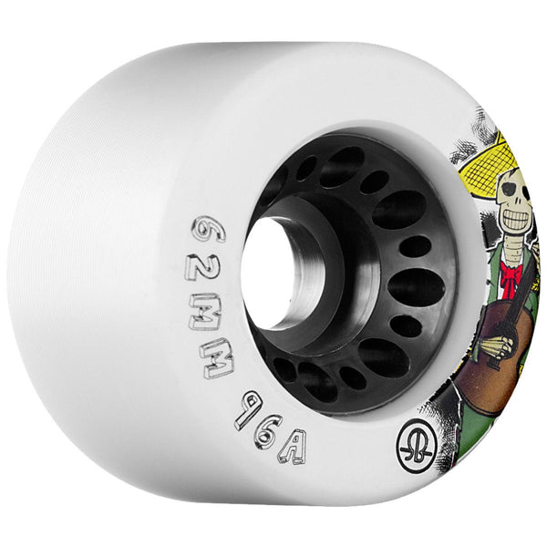 Rollerbones - Dotd Speed White (4) - / 96a Skateboard Wheels - 62mm