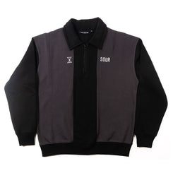 Sour Solution Collar Quarter Zip Black / Grey