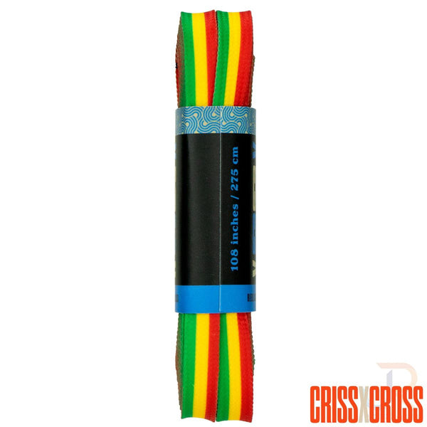 Criss Cross X Derby Laces - Trio - Grn / Red / Yel - 90