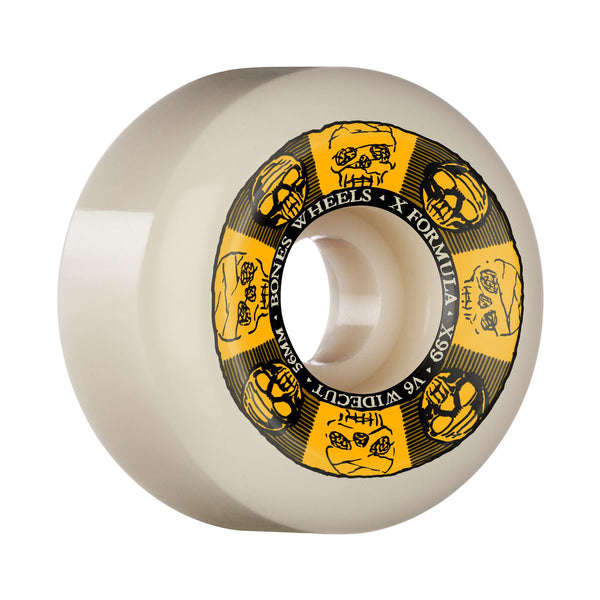 BONES Black & Gold X-Formula 99a V6 (Wide-Cut) Skateboard Wheels - 56mm