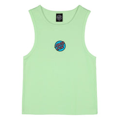 Santa Cruz Womens Vest Other Dot Emb Tank Pastel Green - 10 - OUTLET - Skatewarehouse.co.uk