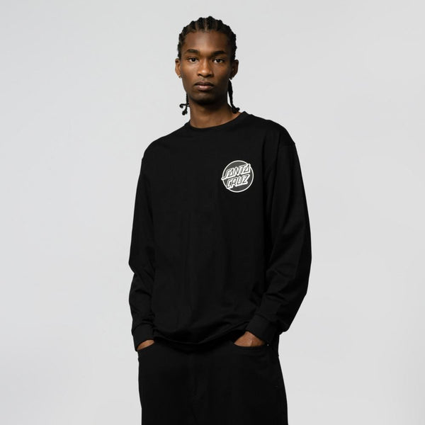 Santa Cruz L/S T-Shirt OBrien Purgatory Back - Black - Skatewarehouse.co.uk