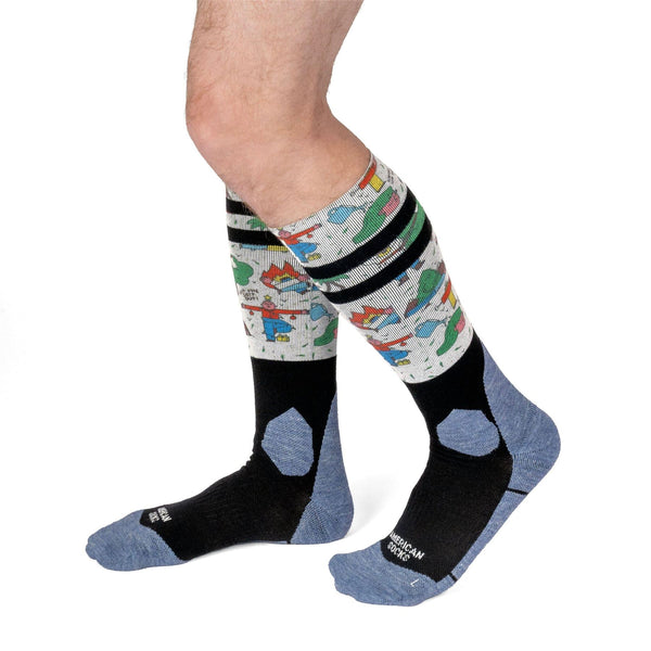 American Socks Leaf Me Alone - Snow Socks