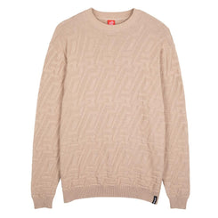 Santa Cruz Crew Wharf Knit Crew - Oat - Skatewarehouse.co.uk