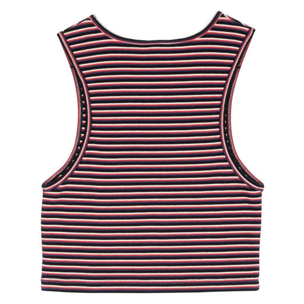 Santa Cruz Womens Vest Opus Dot Label Tank - Black Stripe - Skatewarehouse.co.uk