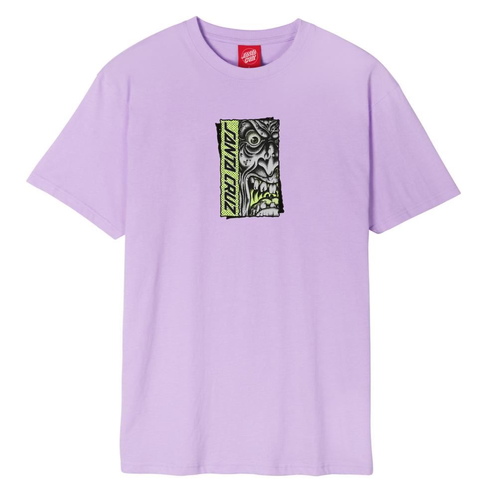 Santa Cruz T-Shirt Roskopp Rigid Face Front - Digital Lavender - Skatewarehouse.co.uk