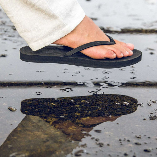 Indosole - Womens Flip Flops - ESSNTLS - Black Shoes