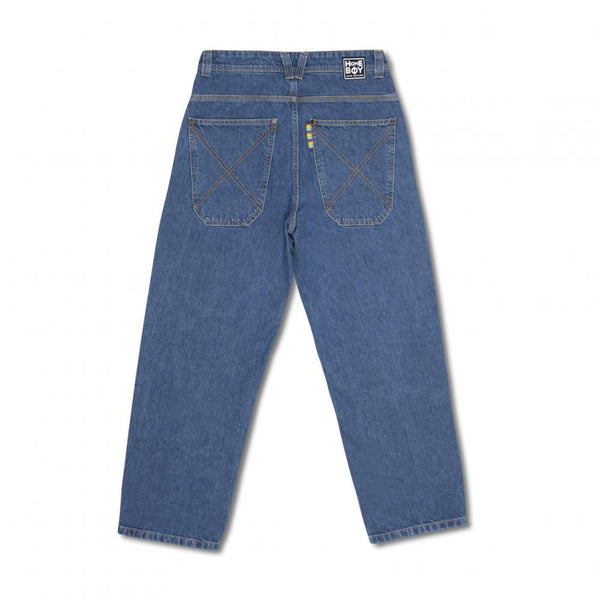 Homeboy Pant X-tra BAGGY Jeans - Washed Blue - Skatewarehouse.co.uk