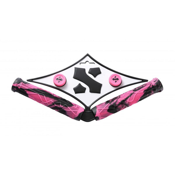 Sacrifice SPY Scooter Bar Grips - Black/Pink - Skatewarehouse.co.uk