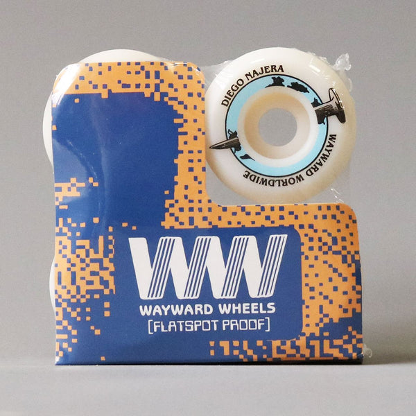 Wayward Funnel Pro - Diego Najera (White / Blue) Skateboard Wheels - 52mm