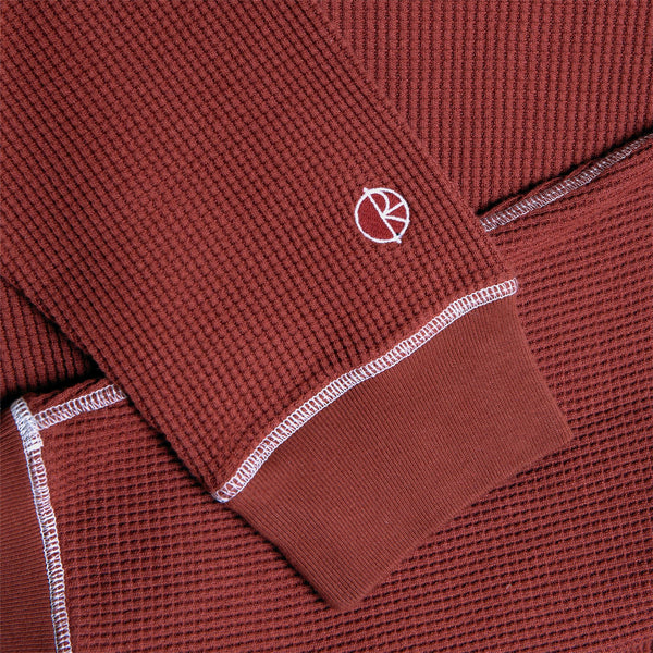 Polar Skate Co Dylan LS Tee (Wine / White) - L