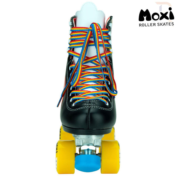 Moxi Skates Rainbow Black Size Quad Skates - Skatewarehouse.co.uk