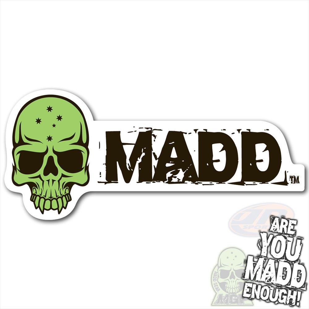 Green Skull Madd Stickers