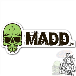 Green Skull Madd Stickers